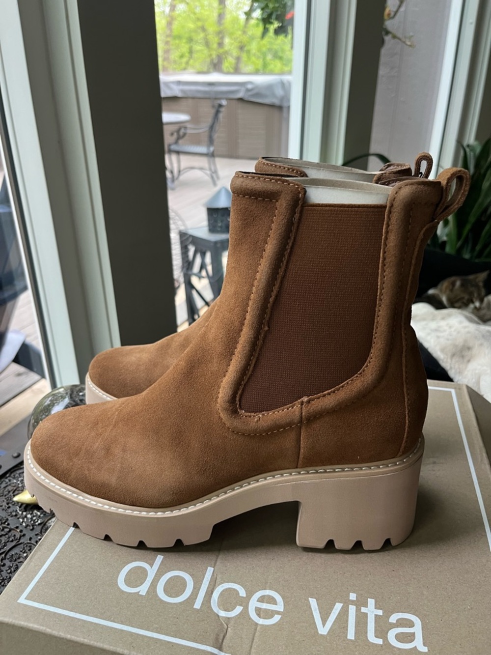 DOLCE VITA HAWK H2O BOOTIES IN DARK BROWN SUEDE 9.5 - Picture 4 of 9